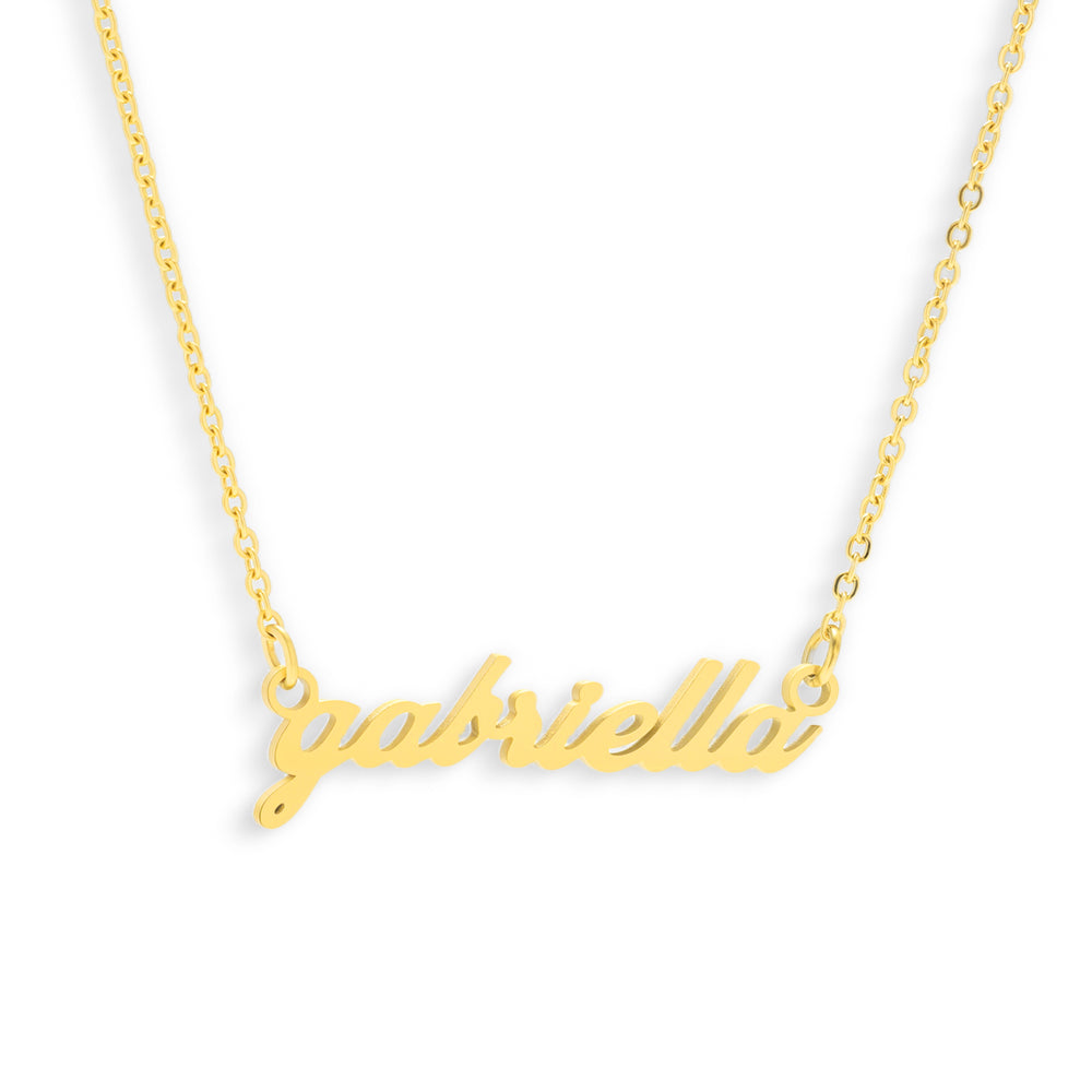 Custom/Personalized Lowercase Nameplate Cable Necklace