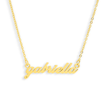 Custom/Personalized Lowercase Nameplate Cable Necklace