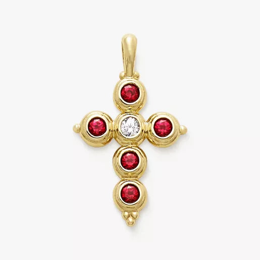 Antiquity Gemstone Cross Pendant