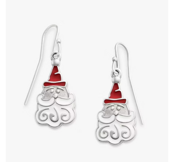Enamel Santa Earrings