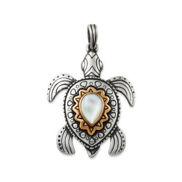 Sea Turtle Gemstone Pendant