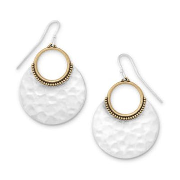 Hammered Eclipse Dangle Earrings