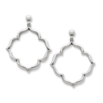Venetian Frame Hoop Drop Earrings