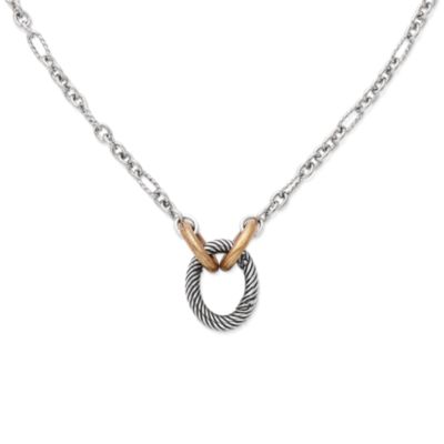 Oval Twist Changeable Charm Necklace