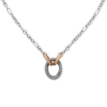 Oval Twist Changeable Charm Necklace