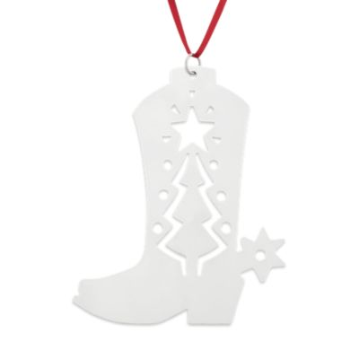 Western Boot Christmas Ornament