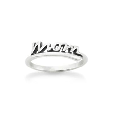 "Mom" Script Ring