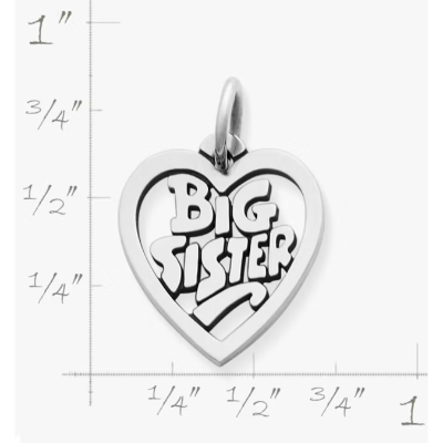 "Big Sister" Heart Charm