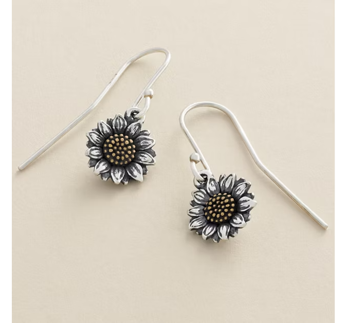 Wild Sunflower Dangle Earrings