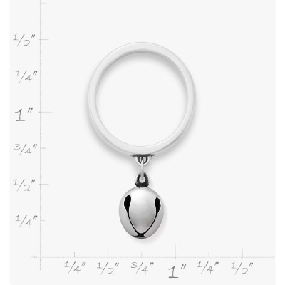 Jingle Bell Charm Dangle Ring